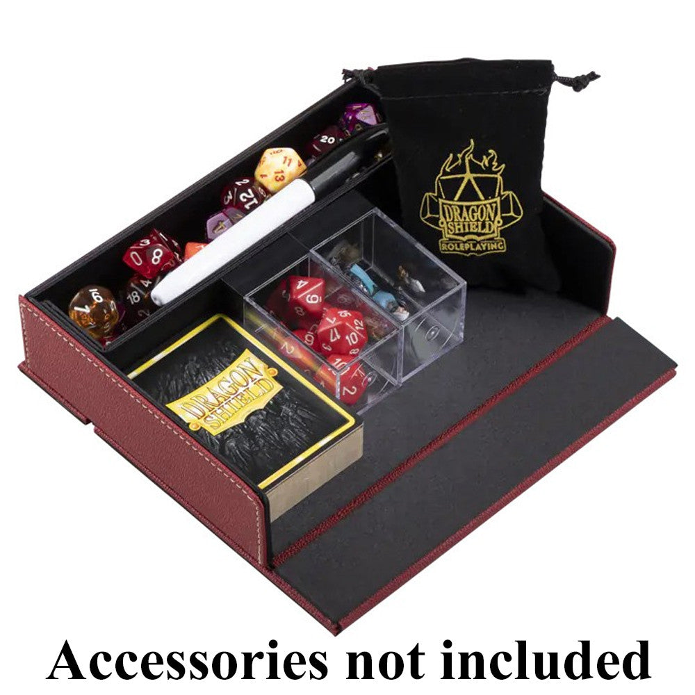Dragon Shield RPG Player Companion: Blood Red - Durable and Sturdy Dice Tray & Player Storage Box Tabletop RPG TTRPG Dungeons and Dragons DND D&D