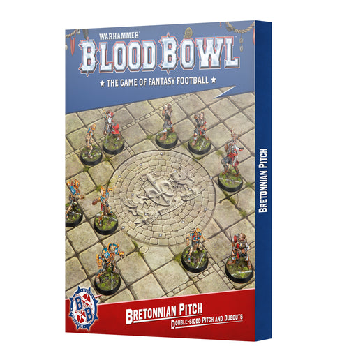 Blood Bowl - Bretonnian team double sided pitch and dugouts
