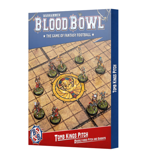 Blood Bowl - Tomb Kings team double sided pitch and dugouts