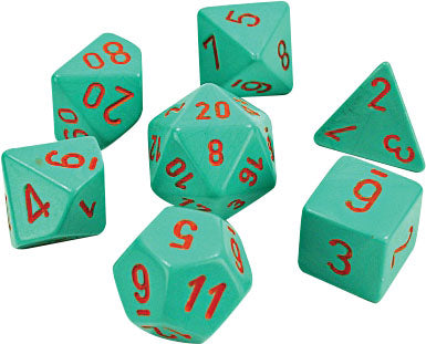 Lab Dice 4 Heavy: Poly Turquoise/Orange (7)
