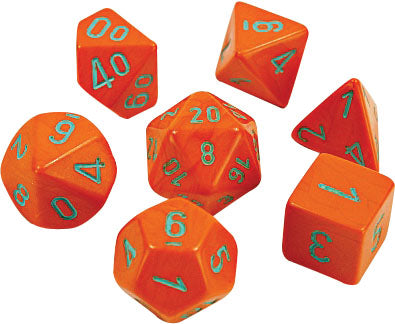 Lab Dice 4 Heavy: Poly Orange/Turquoise (7)