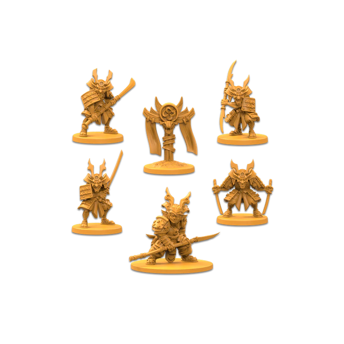 Figurines Godtear en français - Jeen, The Wandering Warrior & Golden Shrikes Figurines Godtear en français - Jeen, The Wandering Warrior & Golden Shrikes