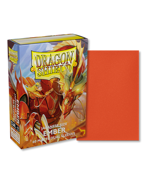 Dragon Shield: Ember - Dual Matte Sleeves (60 count Japanese size)