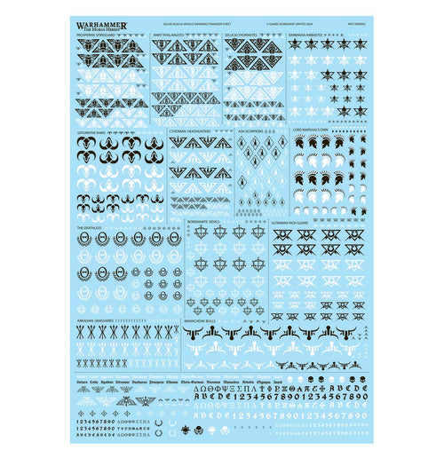 WARHAMMER: THE HORUS HERESY – SOLAR AUXILIA VEHICLE MARKINGS TRANSFER SHEET