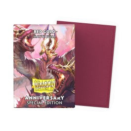 Dragon Shield:  Pomegranate & gold - Dual Matte (100)