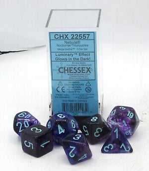 Scarab: Mega-hedral Nebula Nocturnal / Turquoise 7-Die Set