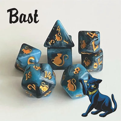 Bast Kitty Clacks Dice Set