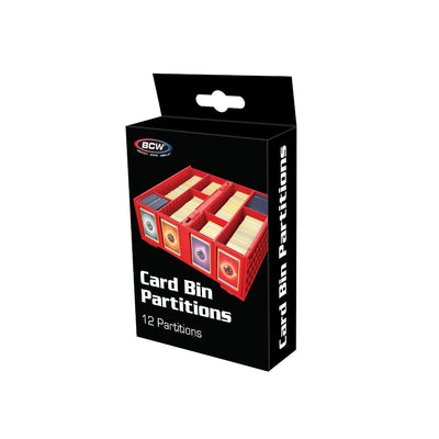 BCW Card Bin partitions (12 pack) (3 color options)