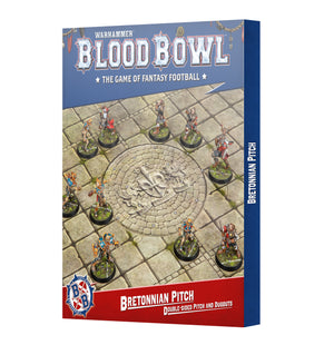 Blood Bowl - Bretonnian team double sided pitch and dugouts