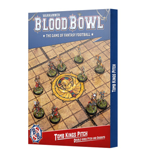 Blood Bowl - Tomb Kings team double sided pitch and dugouts