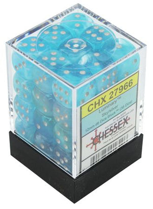Chessex : 12mm d6 set Luminary Sky/silver
