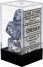 Chessex : Polyhedral 7-die set Nebula Black/White
