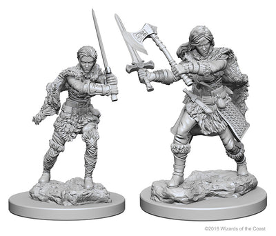 Nolzur`s Marvelous Unpainted Miniatures: W1 Human Female Barbarian