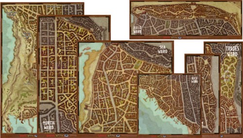Waterdeep: City Wards Map