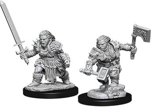 Pathfinder Deep Cuts Unpainted Miniatures: W08 Dwarf Female Barbarian