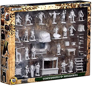 WizKids Deep Cuts Unpainted Minis: Townspeople & Accessories