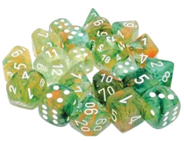 Nebula: 16mm d6 Spring/white Luminary Dice Block (12 dice)