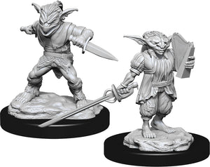 Nolzur`s Marvelous Unpainted Miniatures: W15 Male Goblin Rogue & Female Goblin Bard