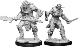 Nolzur`s Marvelous Unpainted Miniatures: W15 Bugbear Barbarian Male & Bugbear Rogue Female