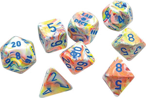 Lab Dice 5 Festive: Poly Kaleidoscope/blue (7)