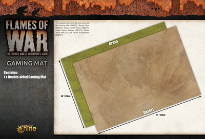 Battlefield in a Box: Desert/Green Double Sided Gaming Mat (48" x 72")