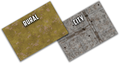Battlefield in a Box: Brown/City Double Sided Gaming Mat (48" x 72")