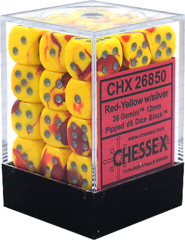 Chessex : 12mm d6 set Red-Yellow/Silver