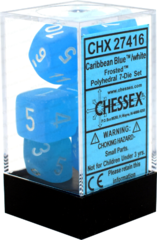 Chessex : Polyhedral 7-die set Caribbean Blue/White