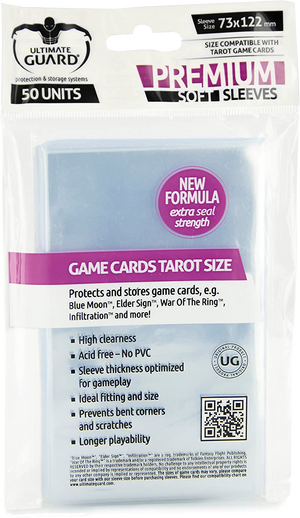 Tarot Card Sleeves : Clear (50)