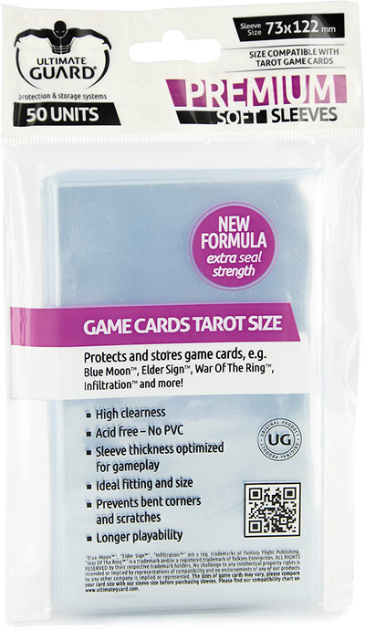 Tarot Card Sleeves : Clear (50)