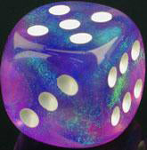 Chessex : 12mm d6 set Purple/white