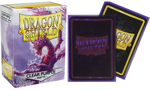Dragon Shield: Clear Purple - Matte (100) Alpha Omega Hobby Dragon Shield: Clear Purple - Matte (100) Alpha Omega Hobby