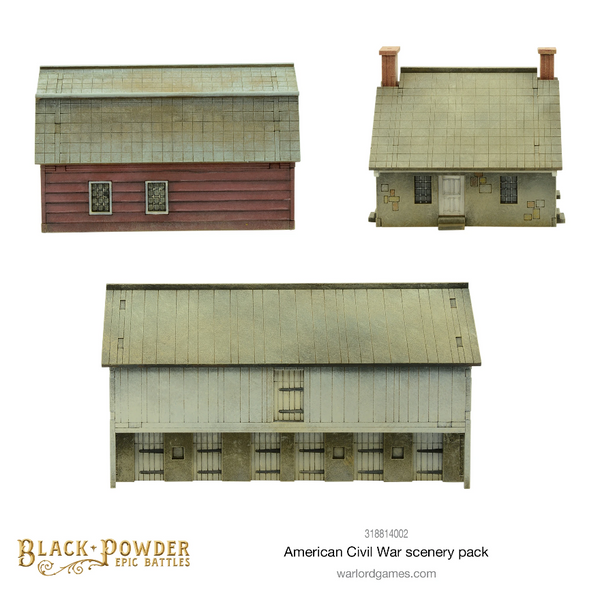 Epic Battles : ACW barn & houses scenery pack