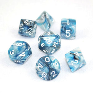 Chessex : Polyhedral 7-die set Slate/White