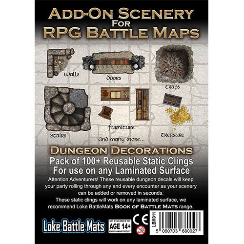 add-on scenery for battlemats - Dungeon Decorations