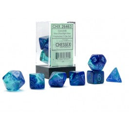 Chessex : Polyhedral 7-die set Gemini Blue-Blue/Light Blue