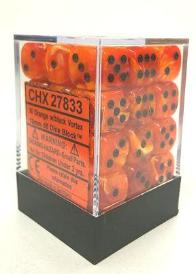 Chessex : 12mm d6 set Orange w/Black