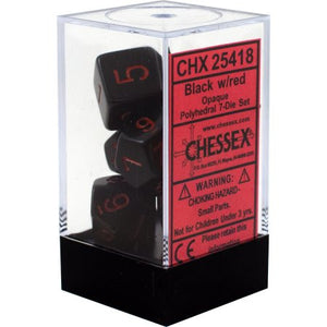 Chessex : Polyhedral 7-die set Black/Red