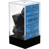 Chessex : Polyhedral 7-die set Black-Blue/Gold
