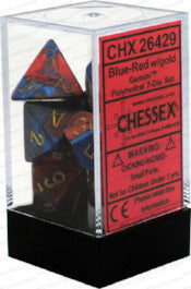 Chessex : Polyhedral 7-die set Blue-Red/Gold