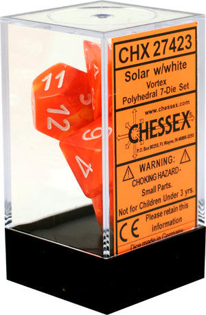 Chessex : Polyhedral 7-die set Solar/White