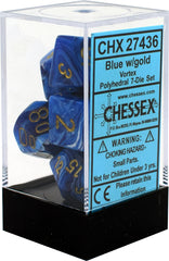 Chessex : Polyhedral 7-die set Blue / Gold