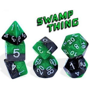 Halfsies Dice : Swamp Thing - 7 dice set