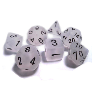 Chessex : Polyhedral set Clear w/black Frosted