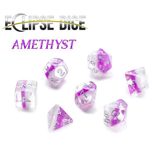 Eclipse Dice Polyhedral Set: Amethyst (7)