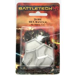 Battletech : 20-800 Hex Bases (4) 25mm Metal Miniature Stands Mech
