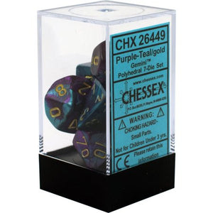 Chessex : Polyhedral 7-die set Purple-Teal/Gold