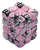 Chessex : 12mm d6 set Black-Pink/White