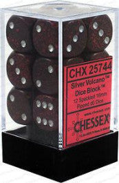 Chessex : 16mm d6 set Silver Volcano