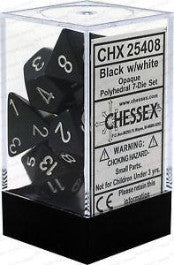 Chessex : Polyhedral 7-die set Black/White